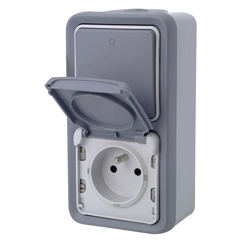 dema Interrupteur bipolaire + prise LEGRAND Plexo