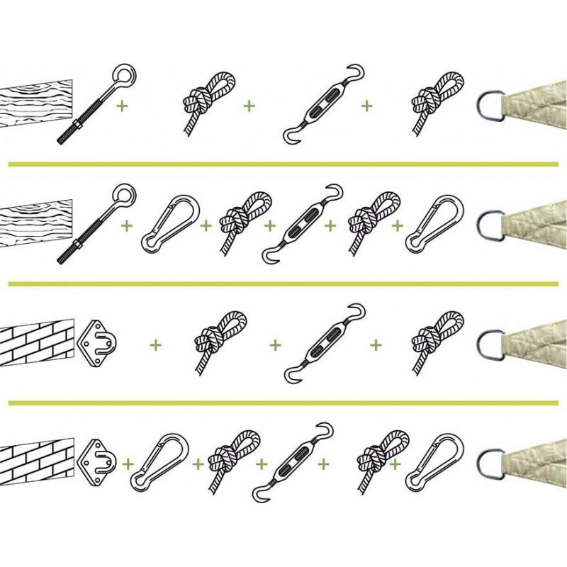Dema Kit De Montage Pour Toile D'ombrage