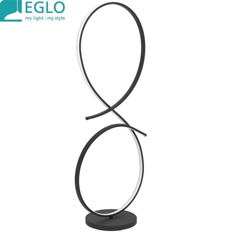 dema Lampadaire LED SERPINS torsadé blanc/noir