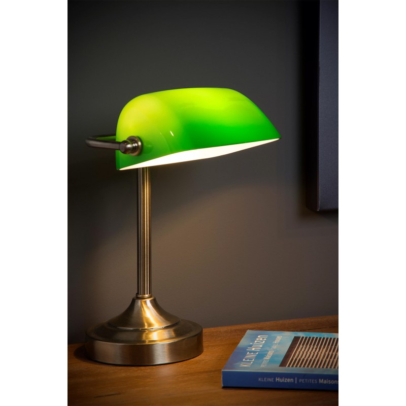 Dema Lampe De Bureau BANKER Bronze/vert 30cm