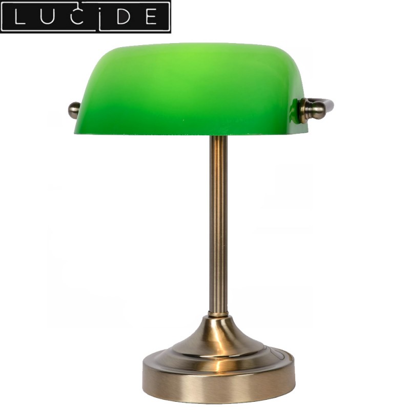 dema Lampe de bureau BANKER bronze/vert 30cm