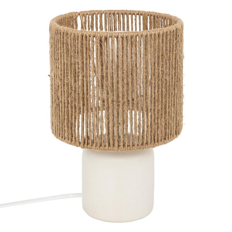 dema Lampe de table KOBY blanc naturel