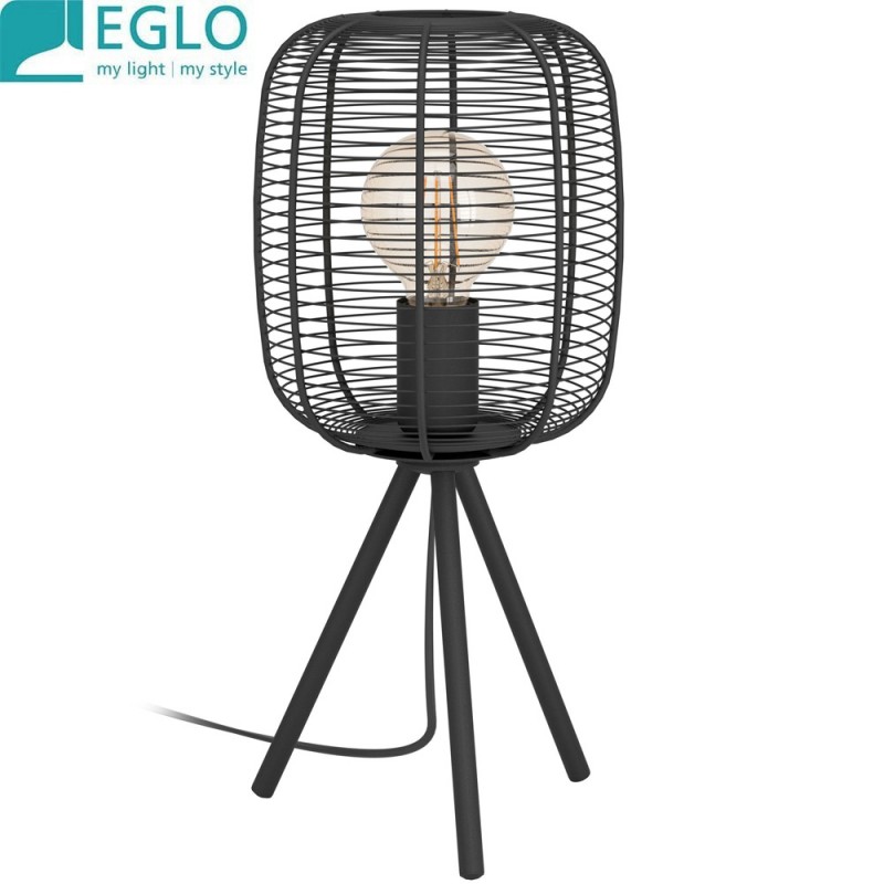 dema Lampe de table RINROE 1xE27 noir