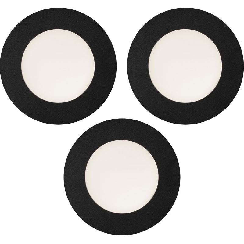 Dema LEONIS 3 Spots Encastrés IP65 4000K Noir