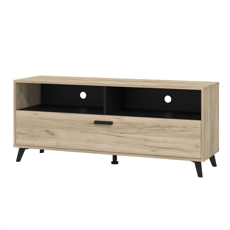 Dema Meuble TV Dublin Chêne/noir 138 Cm