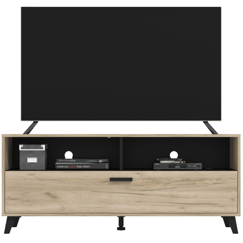 dema Meuble TV Dublin chêne/noir 138 cm