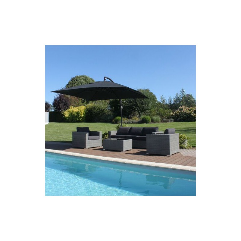 Dema Parasol EASY SUN Carré 300 Olefin - Carbone
