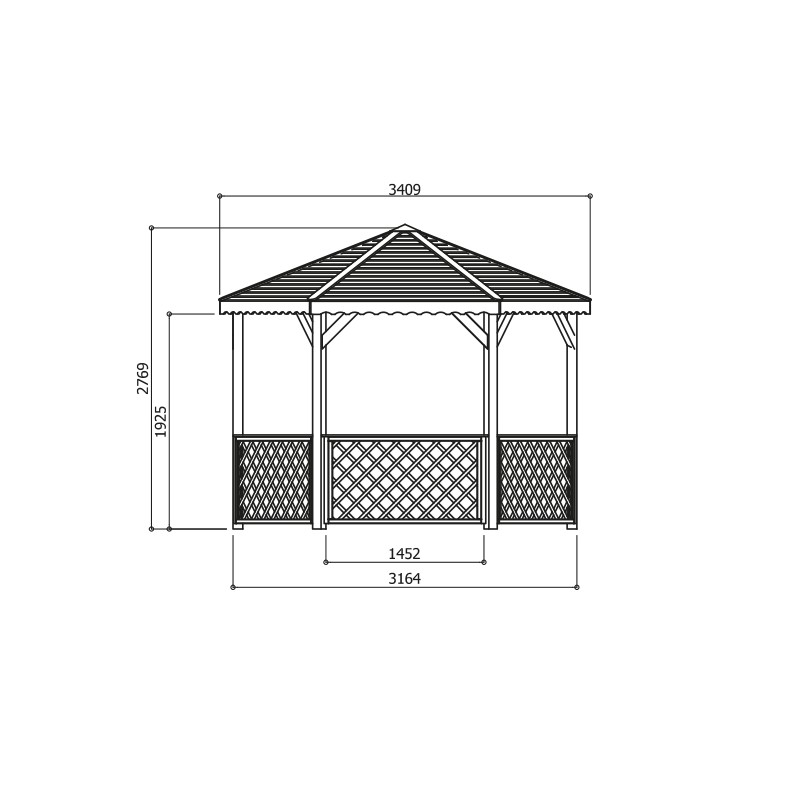 Dema Pavillon En Bois ACREMONT 446x341cm