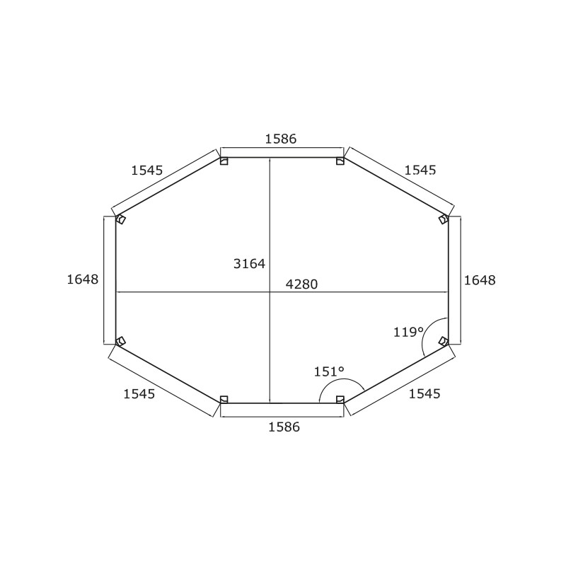 Dema Pavillon En Bois ACREMONT 446x341cm