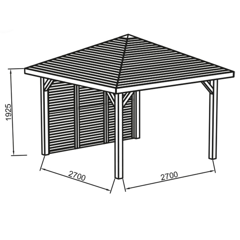 Dema Pavillon En Bois ORTENBURG 294x294cm