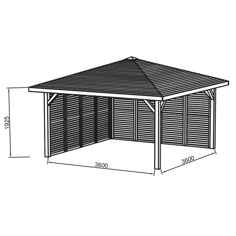 Dema Pavillon En Bois RIEGERSBURG 384x384cm