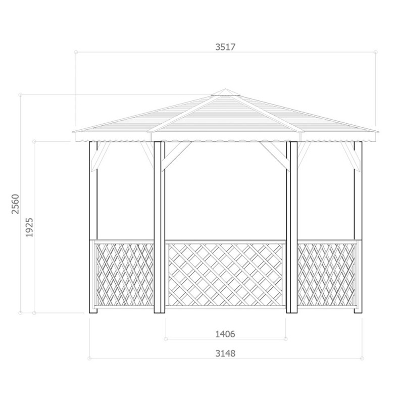Dema Pavillon En Bois ROSSART 352x305cm