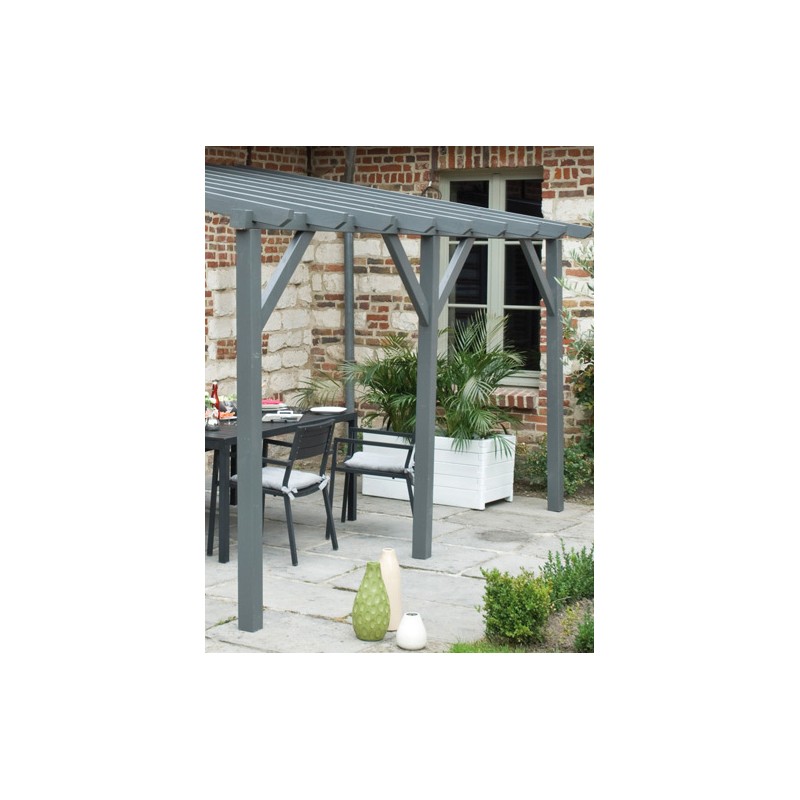 dema Pergola adossée pin traité JULIA 12m²