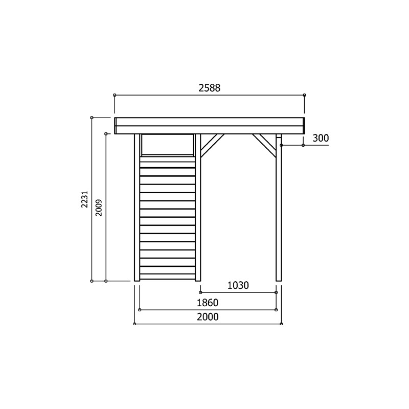Dema Pergola Semi-fermée REGENSBURG - Imprégné