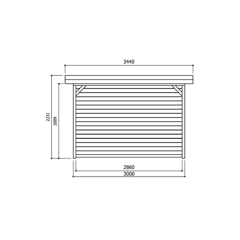 Dema Pergola Semi-fermée REGENSBURG - Imprégné