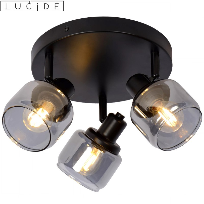 dema Plafonnier 3 spots orientables noir E14 BJORN