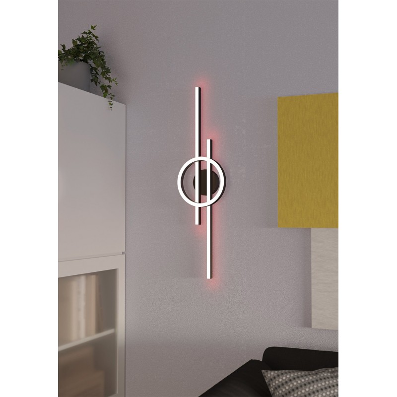Dema Plafonnier LED RVB AMANDOLO Noir + Télécommande