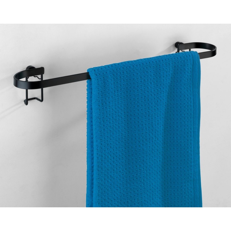 Dema Porte-essuies Noir WENKO Classic 45cm