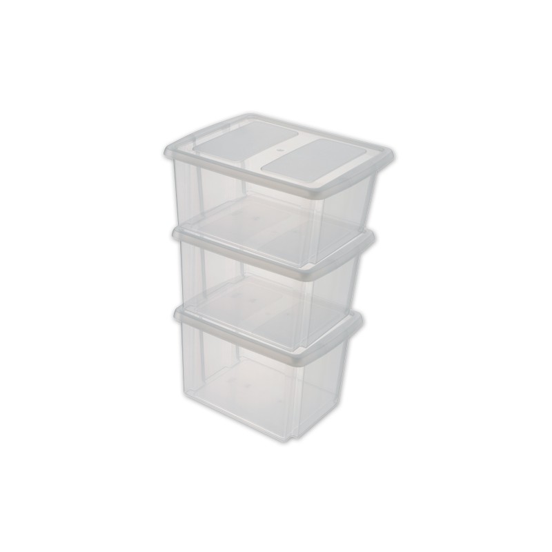 dema Set 3 Box NESTA transparents 32L