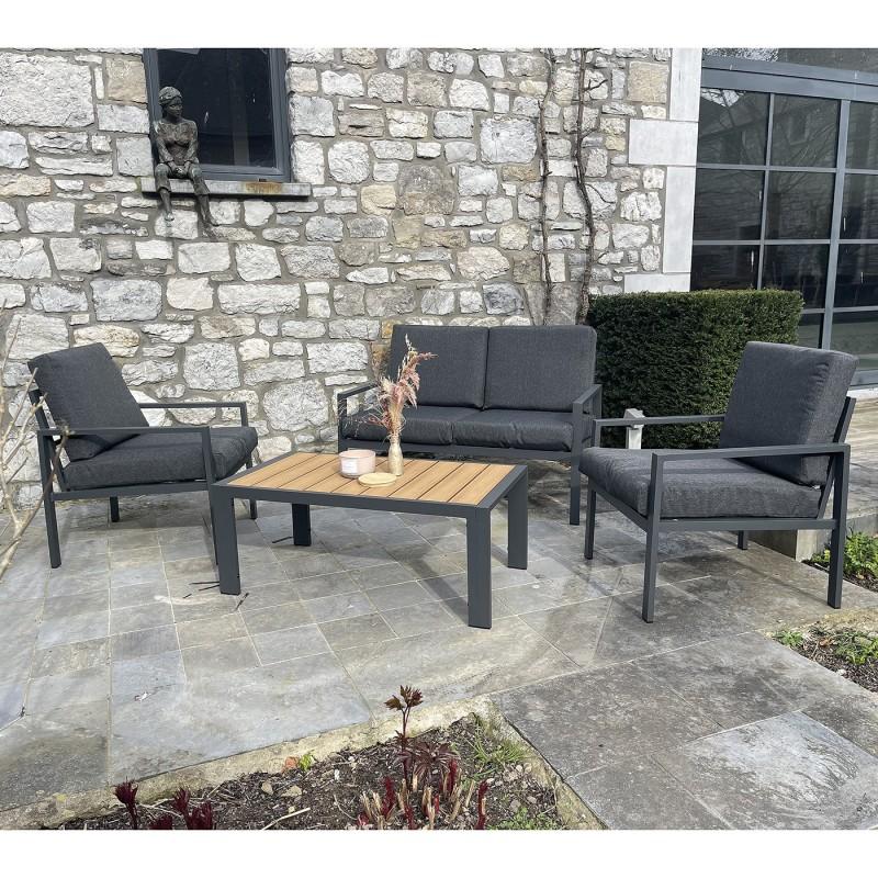 dema Set lounge 5 places ANTIBES gris/graphite