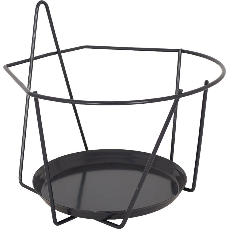dema Support mural pour pot 18-20cm en métal noir