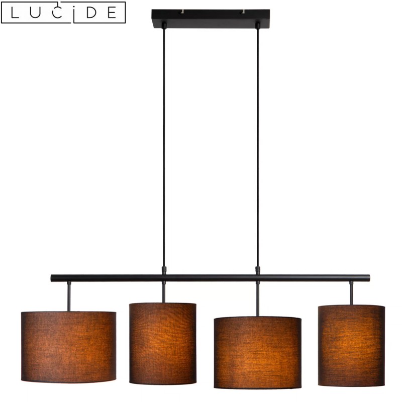 dema Suspension coton noir 4xE27 MAYA