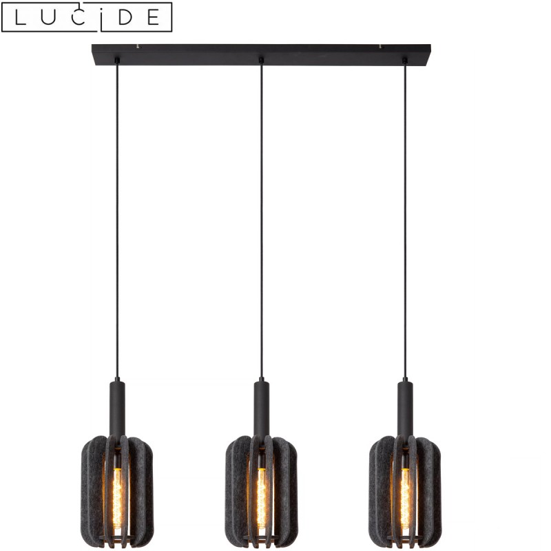 dema Suspension feutre gris 3xE27 RAFAL