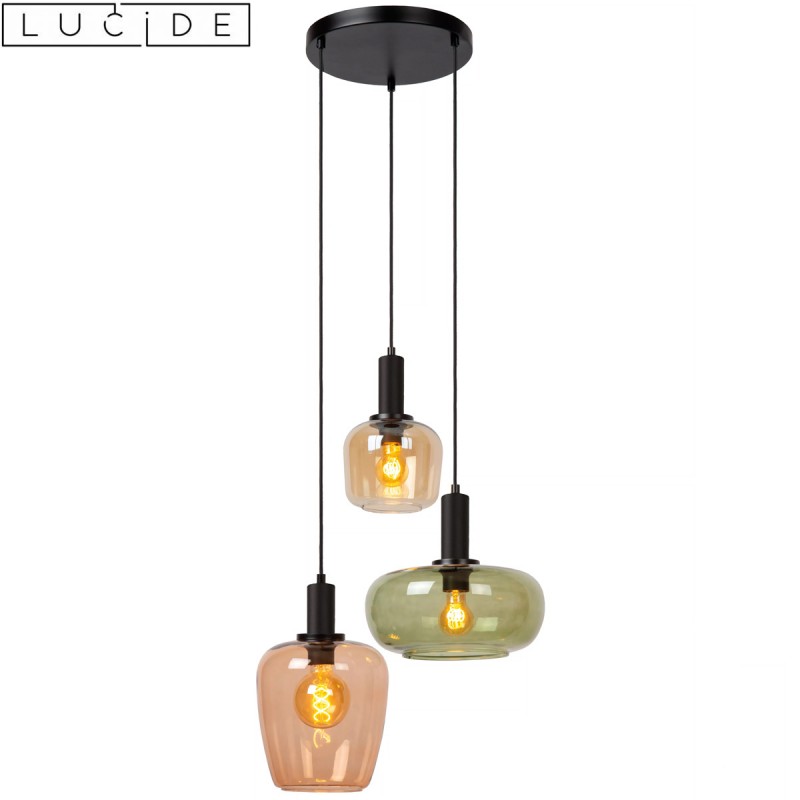 dema Suspension noir 3xE27 ILONA