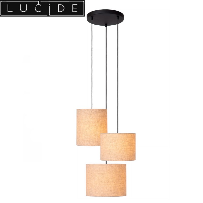 dema Suspension noir 3xE27 MAYA