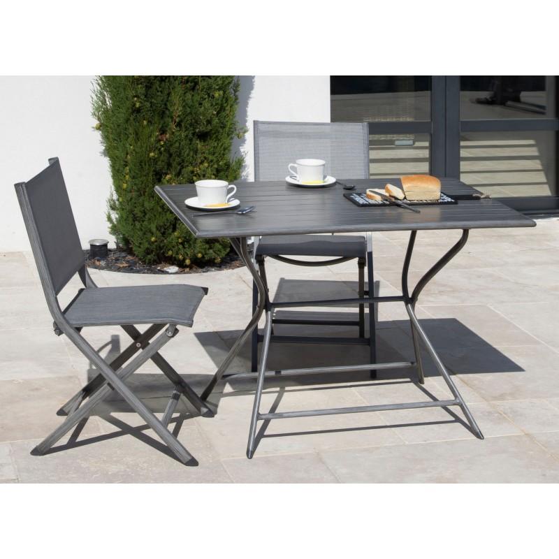 Dema Table Alu Pliante GLOBE 110x70 Graphite
