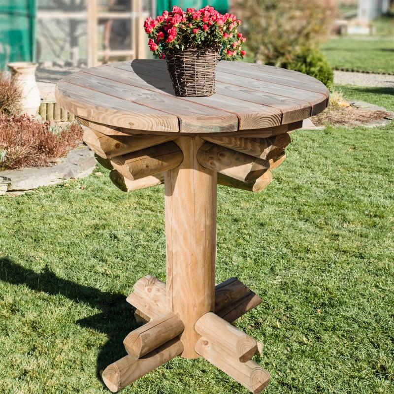 dema Table mange-debout en rondins