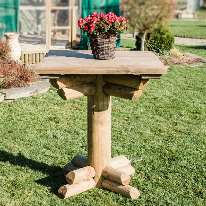 dema Table mange-debout en rondins