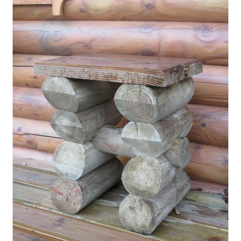 dema Tabouret ardennais en rondins