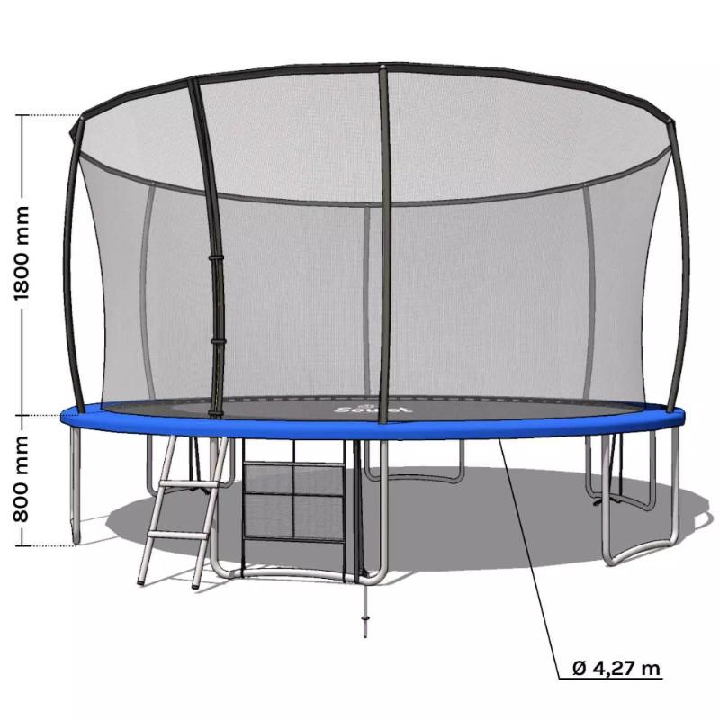 Dema Trampoline Soulet Rond 427 Cm H 180 Cm