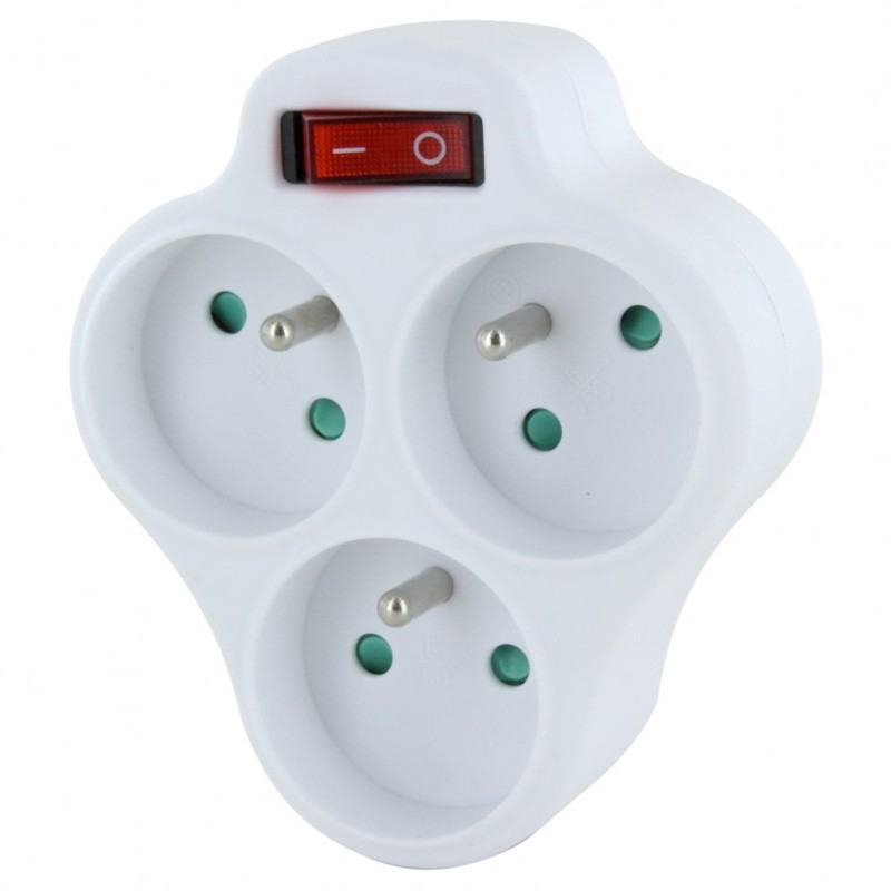 dema Domino triangulaire avec interrupteur 3 P16A blanc