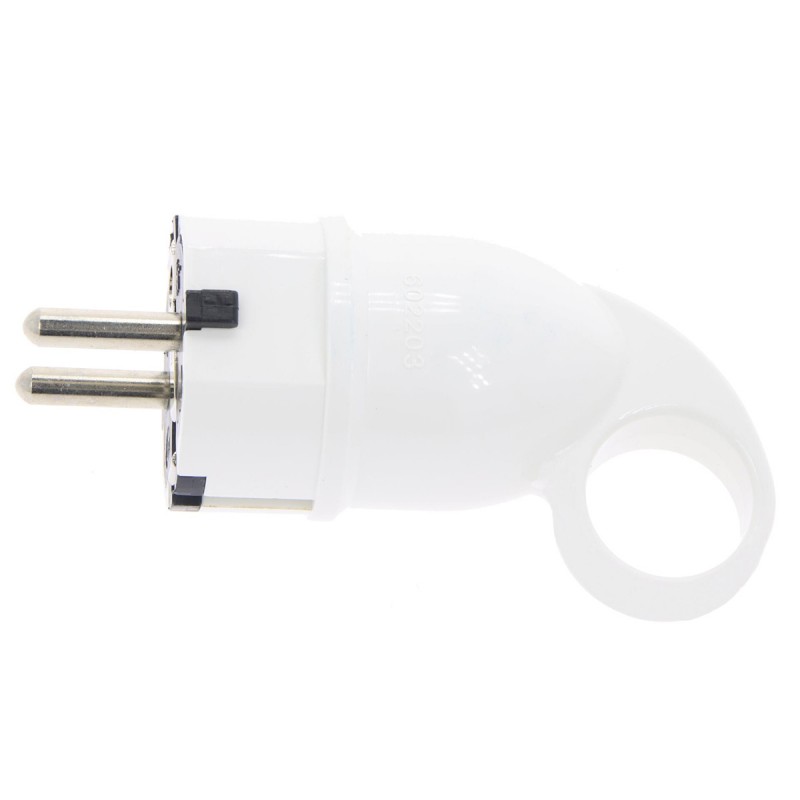 dema Fiche ronde mâle PVC + anneau 2P+T 2 5A blanc PROFILE
