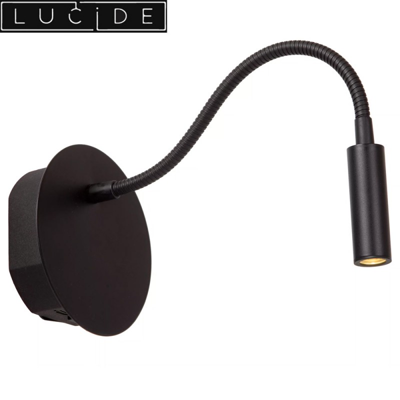 dema Liseuse/lampe de chevet JOLIJN noir 2W +flexible