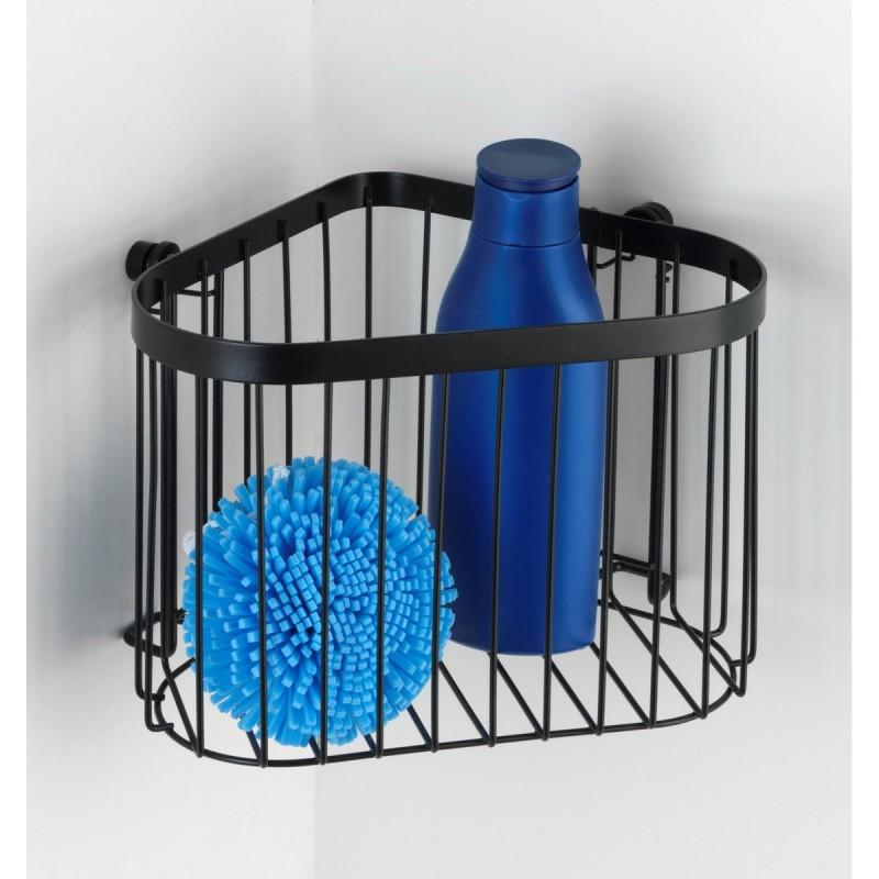 dema Panier de douche de coin WENKO Classic noir 23 5cm