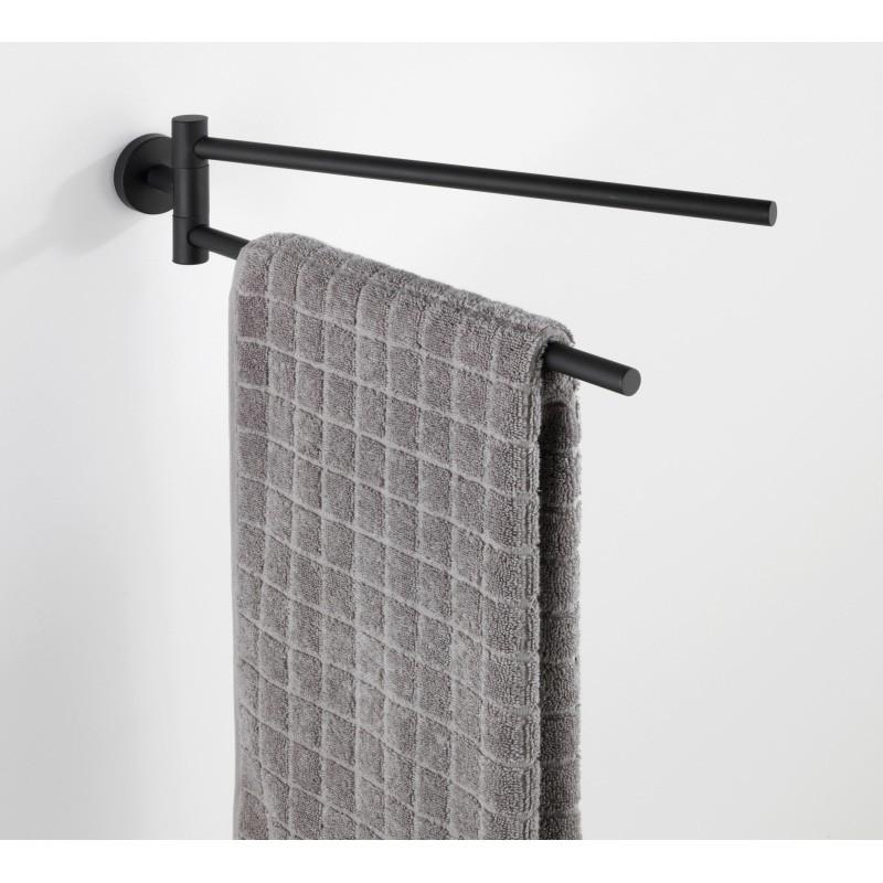 dema Porte serviette double pivotant WENKO Bosio noir 43cm