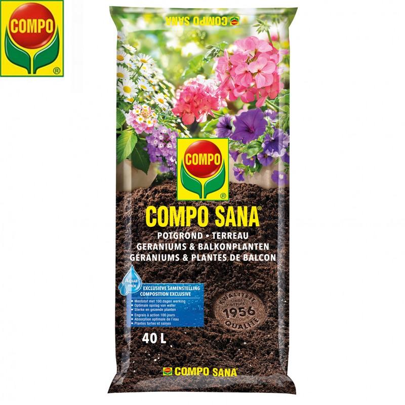 dema Terreau Géraniums et plantes de balcon COMPO SANA