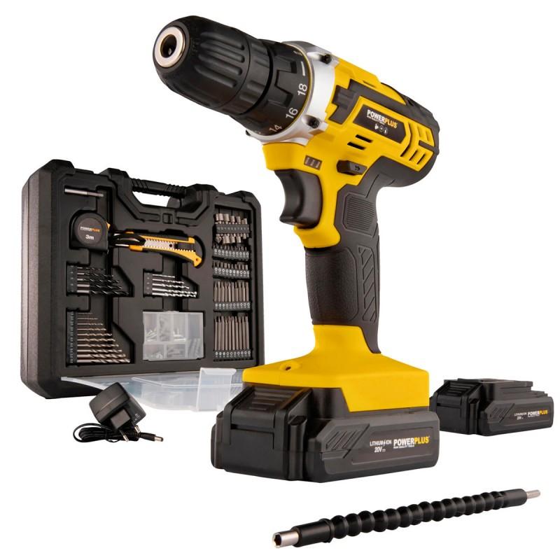 dema Visseuse-Perceuse sans fil + 134 accessoires POWERPLUS POWX00830 20V
