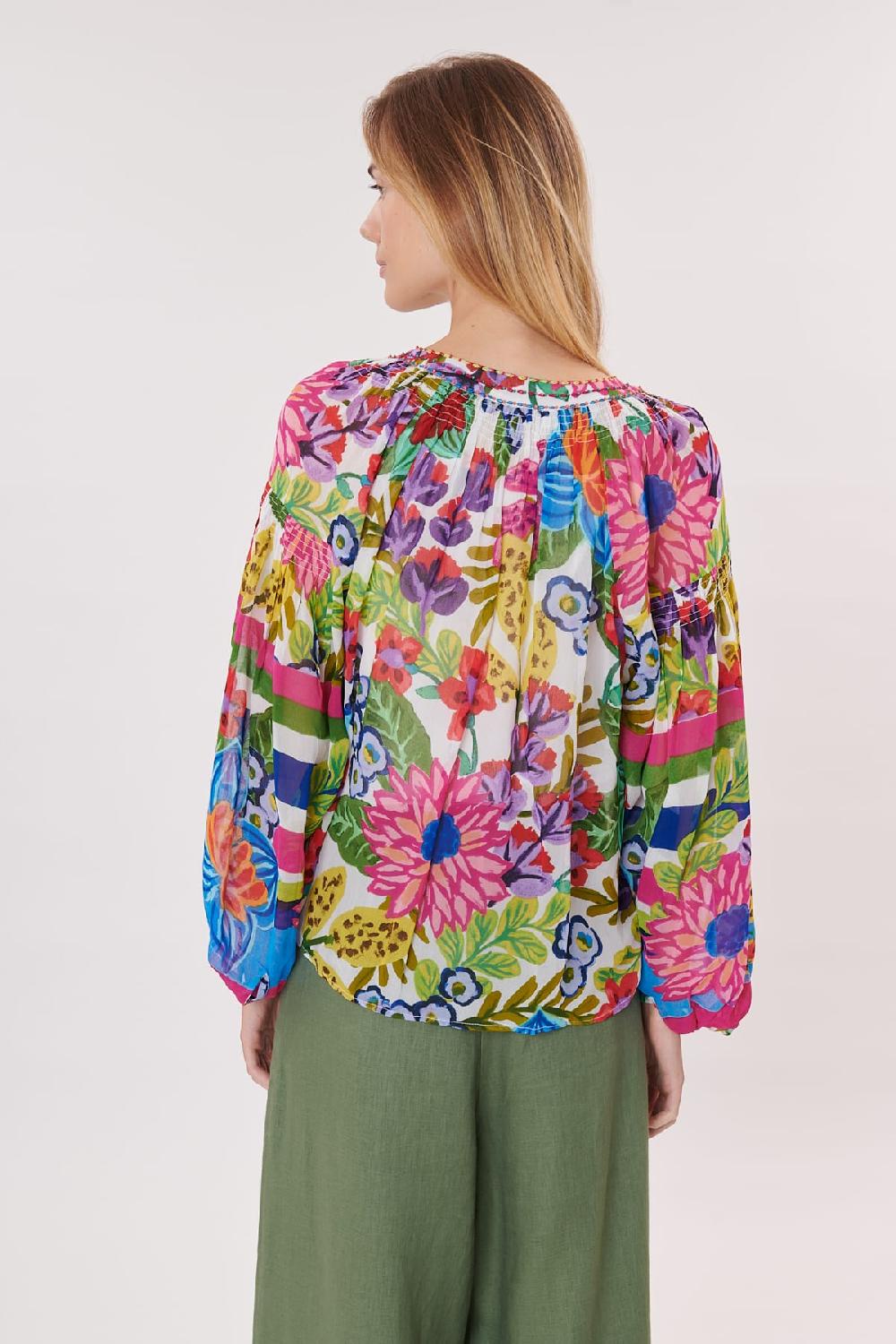 Derhy Blouse Imprimée Avec Des Perles Col En V RUTH