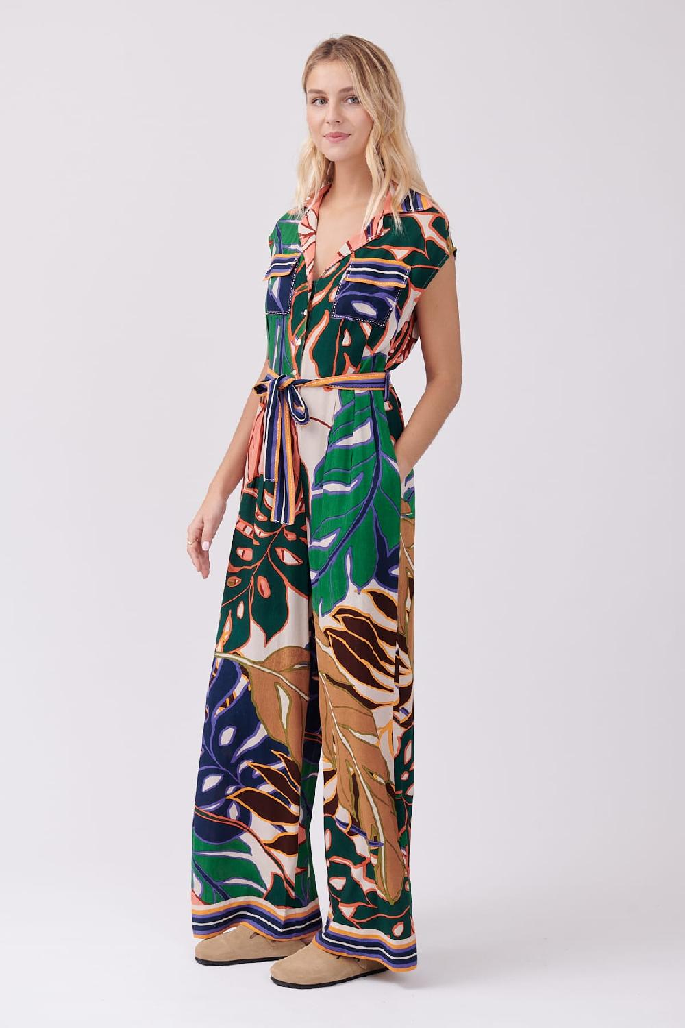 Derhy Combinaison Safari Imprimée Et Ample Sans Manches INAYA