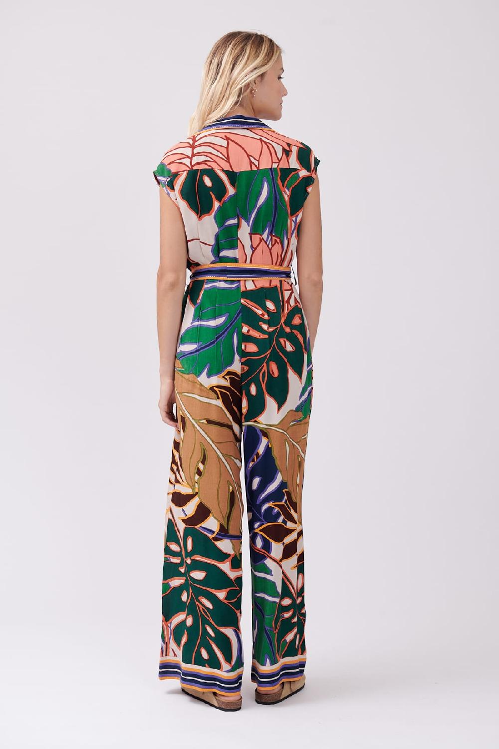 Derhy Combinaison Safari Imprimée Et Ample Sans Manches INAYA