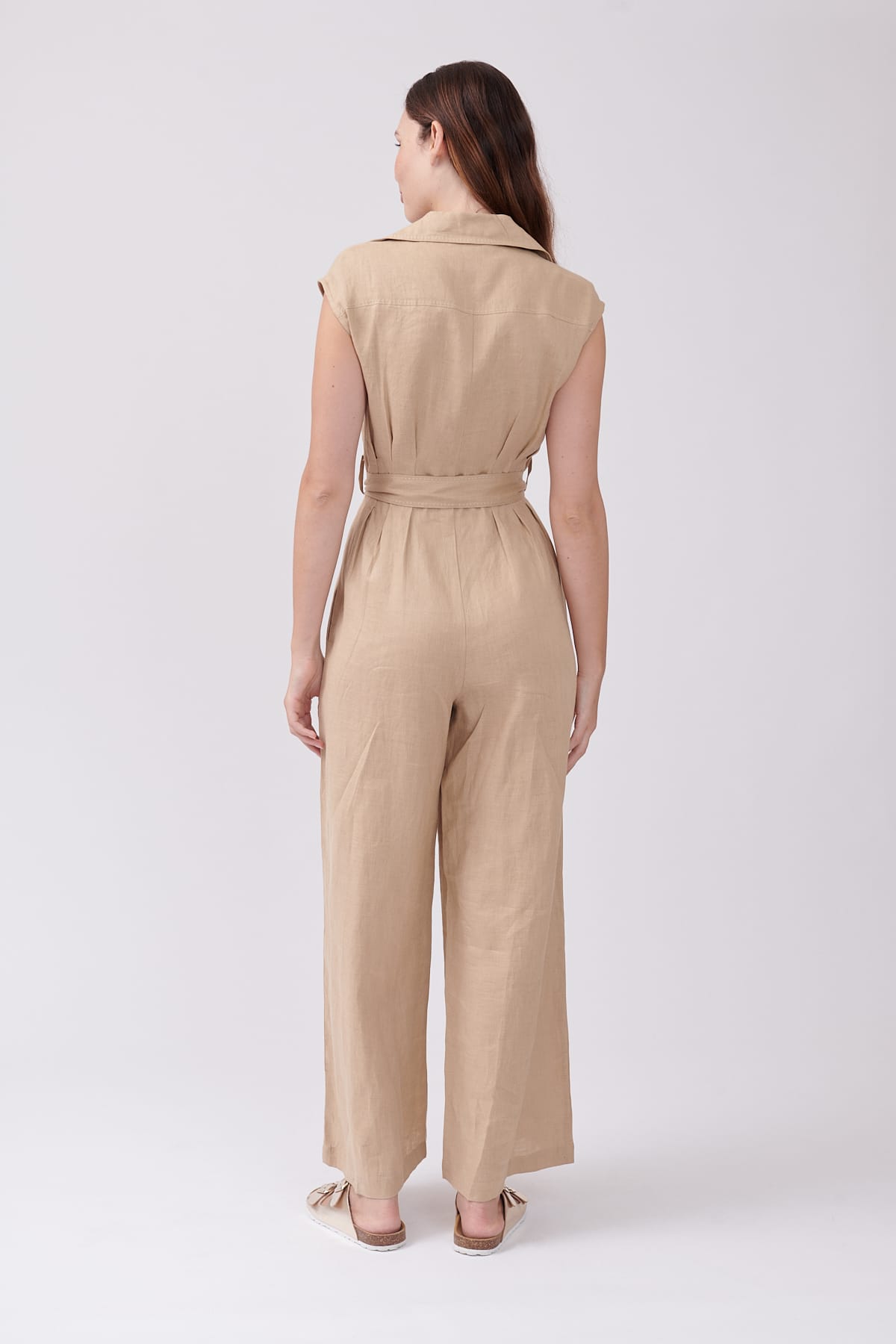 Derhy Combinaison Unie En Lin épaules Tombantes IMPALA