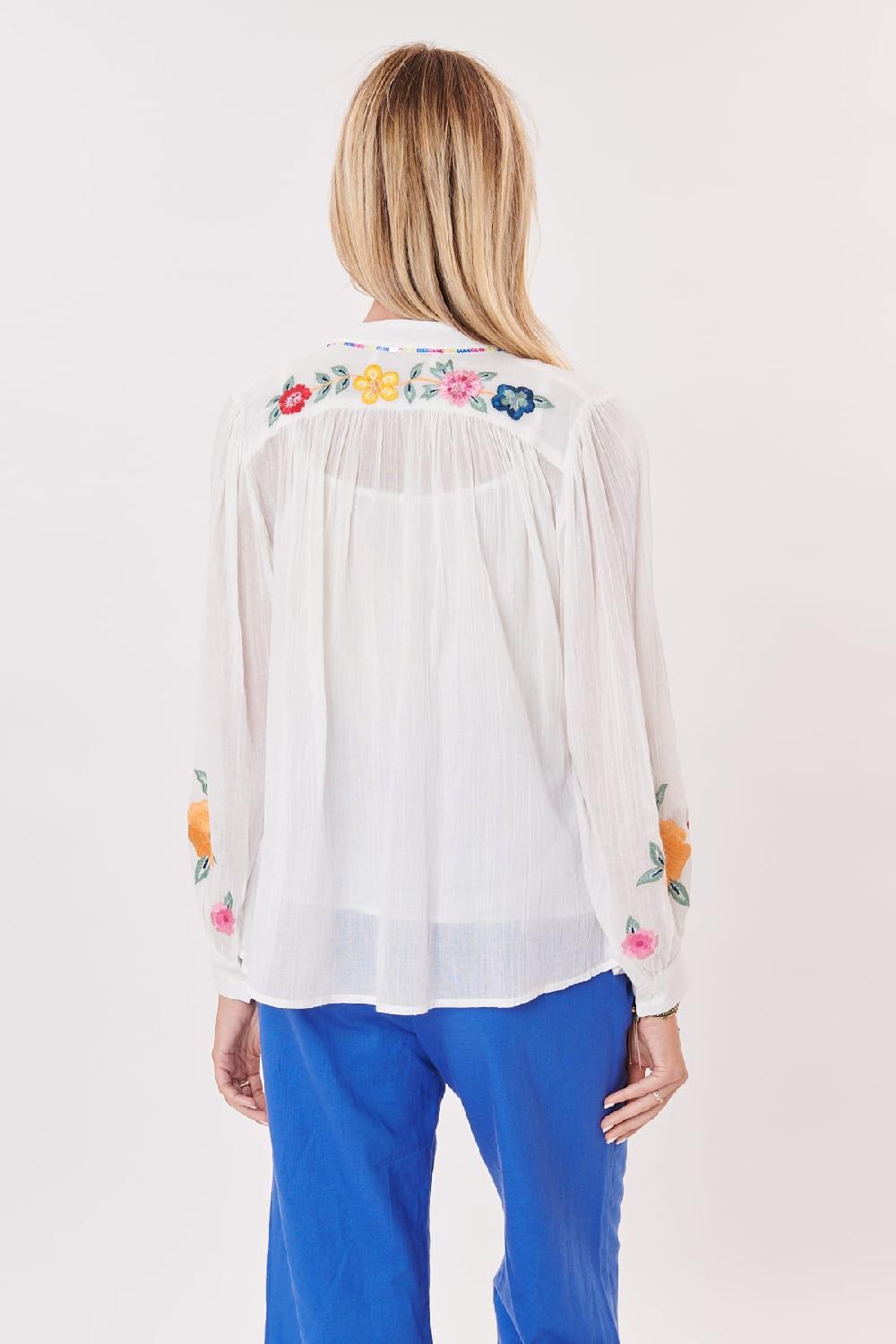 Derhy Blouse Ample Brodée Manches Longues ONDINE