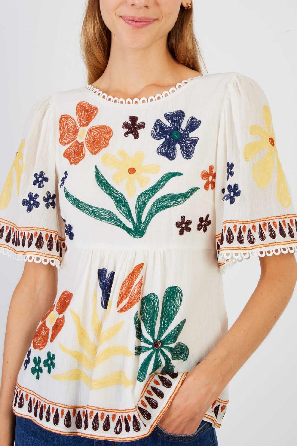 Derhy Blouse Brodée BASTELICA