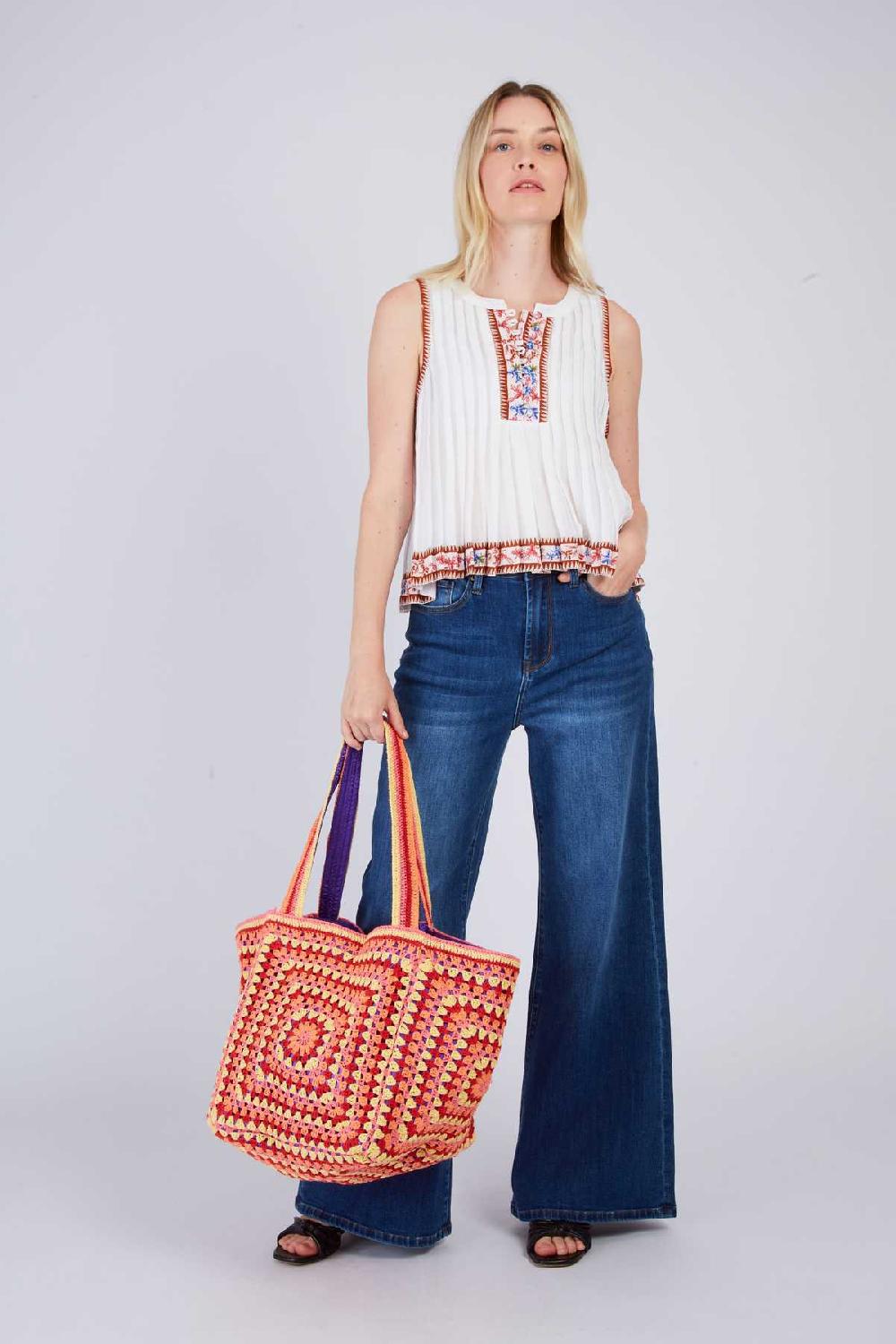 derhy Blouse courte imprimée BAXTER