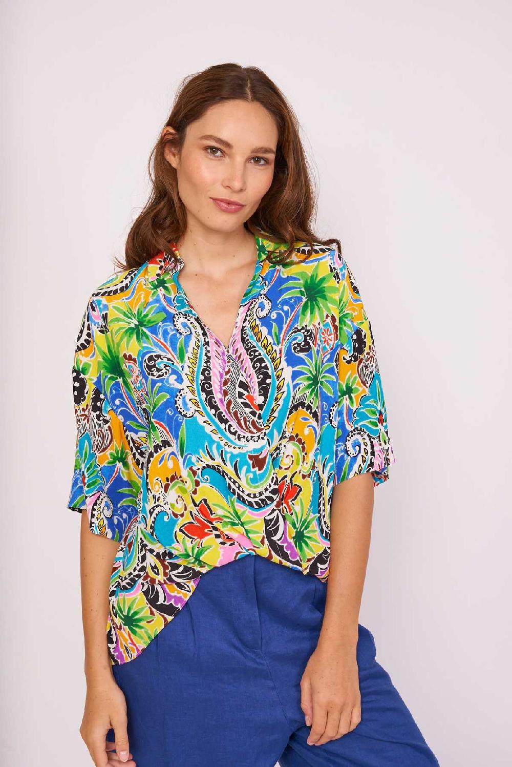 derhy Blouse imprimée cache-cœur ERNESTINE