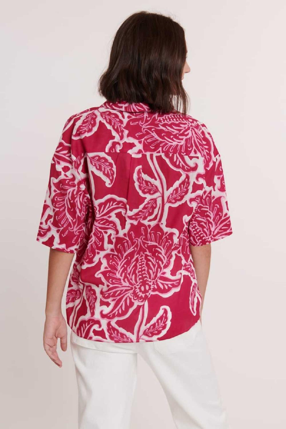 Derhy Blouse Imprimée Drapée En Coton EOLE